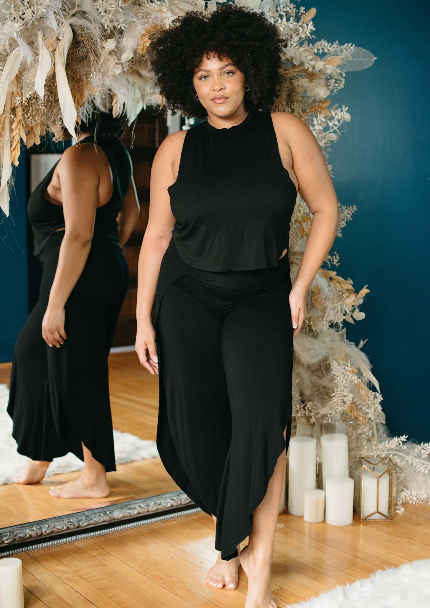 Jala Bhakti Pant in Black - model photo
