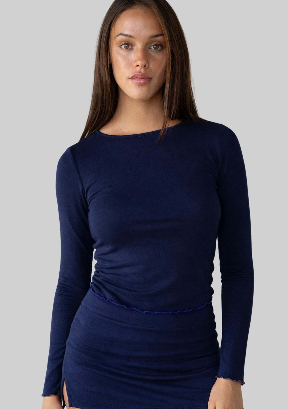 Jala Chill Top in Navy - front view