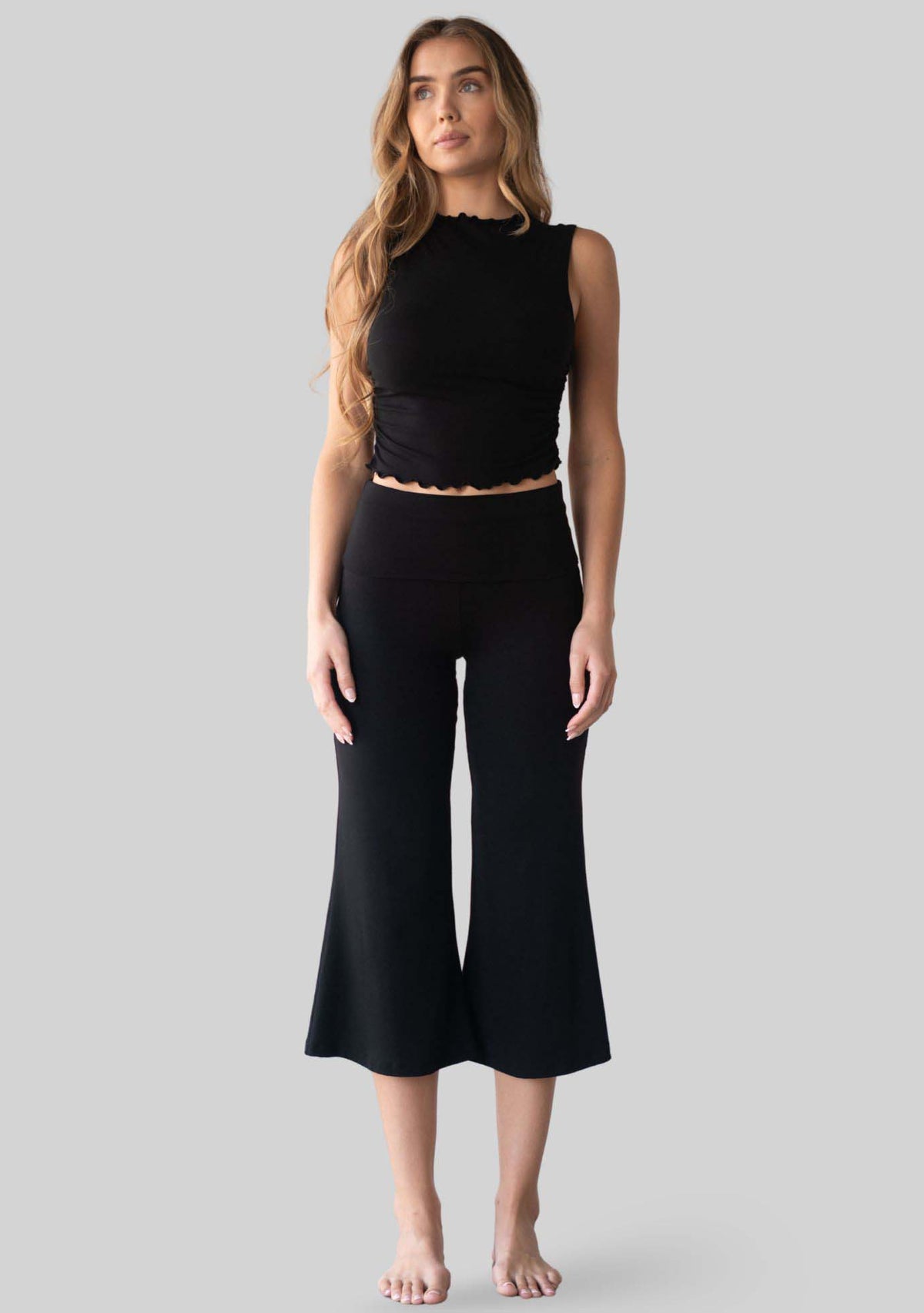 Jala Chill Yoga Capri in Black - lifestyle photo