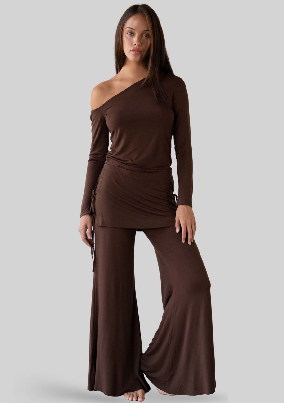 Jala Luna Pant in Espresso - side view