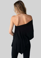 Jala Unwind Poncho in Black - flat lay