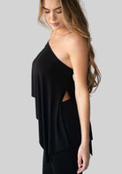Jala Unwind Poncho in Black - side view