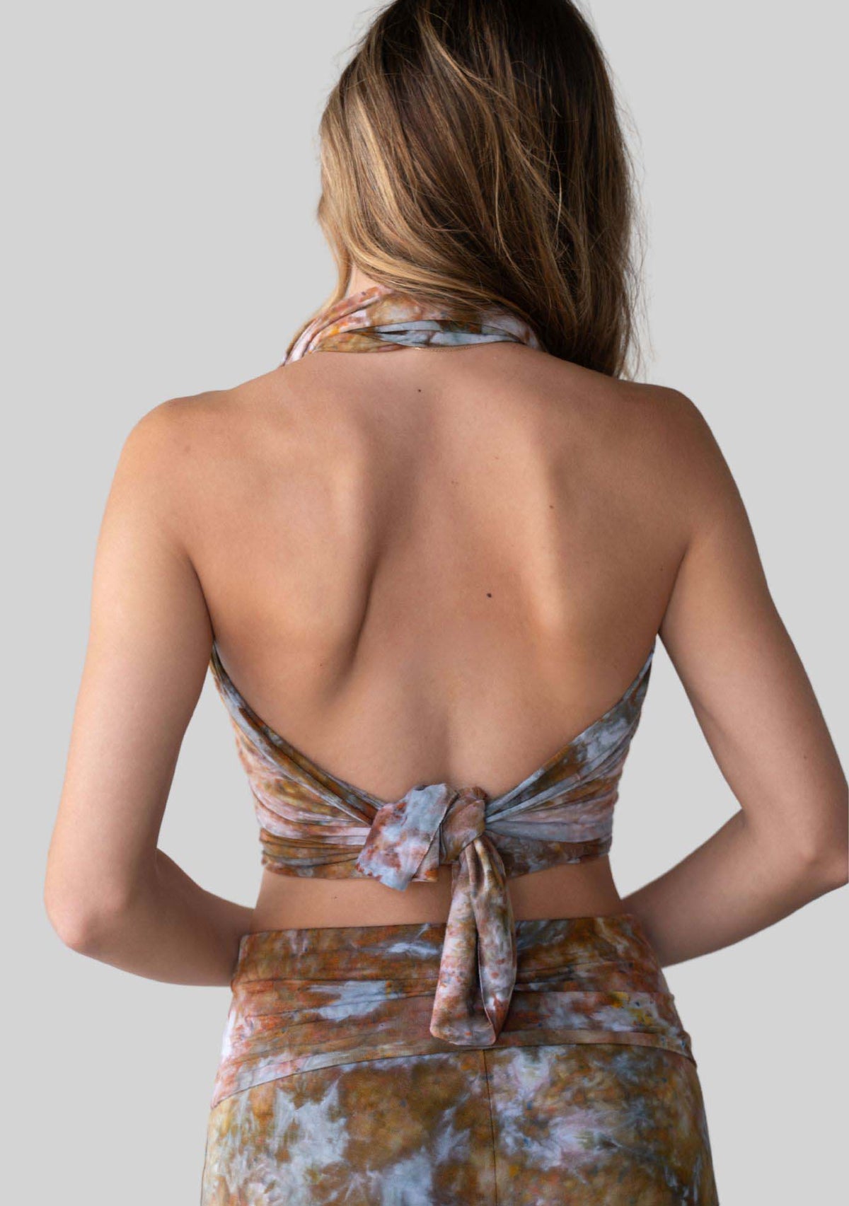 Jala Unwind Poncho in Terra - back view