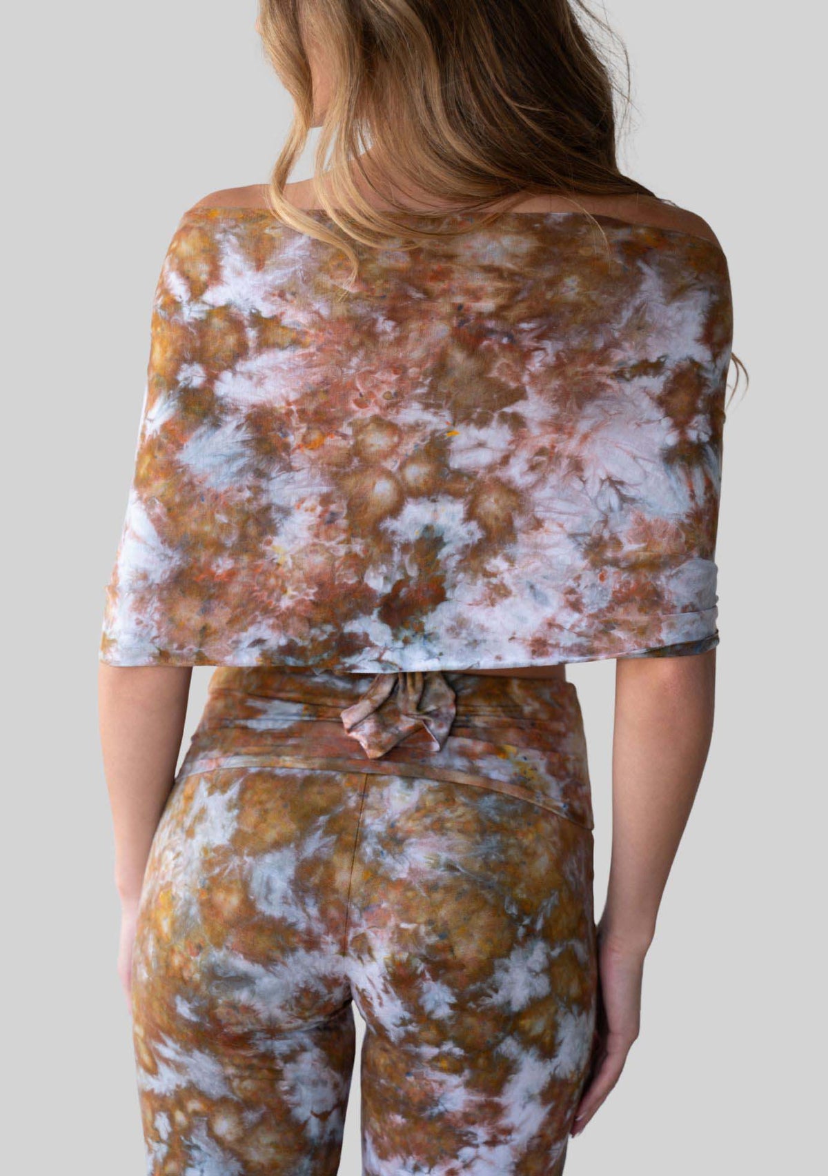 Jala Unwind Poncho in Terra - off the shoulder style, alternate view